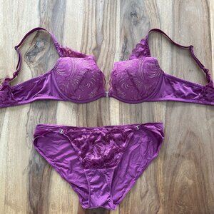 Light Purple Push Up Bra + Panties Set